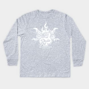 Ride Until The Wheels Fall Off Kids Long Sleeve T-Shirt